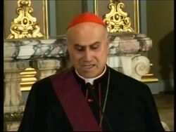 Cardinal from Vatican received at presidential palace News Clip