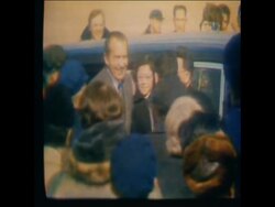 SYND 28-2-72 NIXON AND WIFE LEAVE SHANGHAI AT THE END OF CHINESE VISIT News Clip