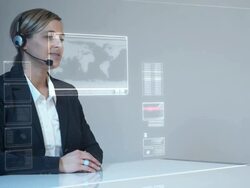 Future Callcenter (Shot on Red) Stock Footage
