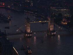 Tower Bridge At Night Stock Footage