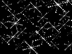 CHRISTMAS SNOWFLAKES -  white on black (TRANSITION) Stock Footage