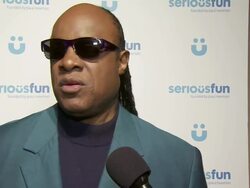 INTERVIEW: Stevie Wonder on being invited and supporting the children at SeriousFun Children's Network Honors Liz Robbins With Celebrity Guests Stock Footage