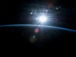 Sun setting over China Stock Footage