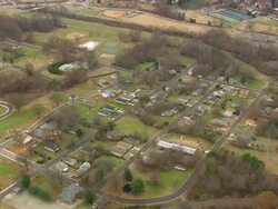 WS ARIAL ZI View of row houses / North Carolina, United States Stock Footage