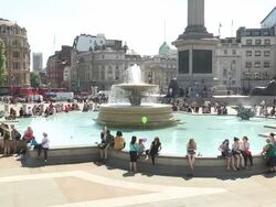 Trafalgar Square, Olympic London General Views on July 21, 2012 in London, England (Footage by Getty Images) Stock Footage