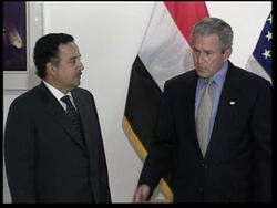 Bush signs book of condolences at Egyptian embassy News Clip