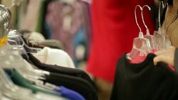 Retail Store Shopping Selecting Clothing Stock Footage