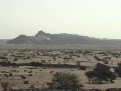 WS ZO View of zarga peak / Atar, ADRAR, Mauritania Stock Footage