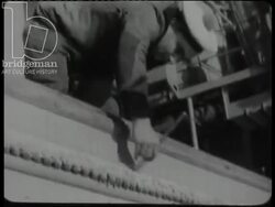 Sailors working and relaxing on board cruiser. Algeria, 1945 Stock Footage