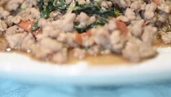 HD:Thai food stir basil Stock Footage