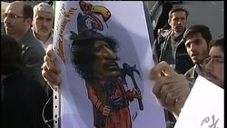 Rally outside UN mission in support of protests in Arab world Instructional Video