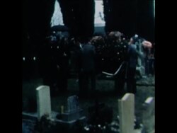 SYND 27 12 77 FUNERAL OF CHARILE CHAPLIN IN CORSIER News Clip