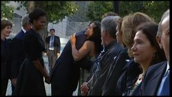 Obamas, Bushes and Bloomberg arrive for ceremony, security News Clip