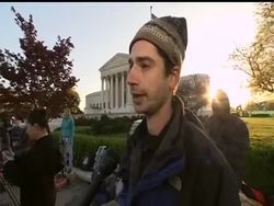Hundreds of people lined up on the steps of the Supreme Court on Monday, hoping to get a ticket to enter the courtroom for oral arguments as 26 states battle the White House over President Barack Obama's health care overhaul legislation. Instructional Video
