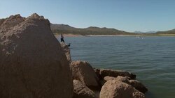 Lake Fisherman Stock Footage