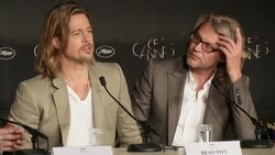 NEW - BRAD PITT ATTENDS PRESS CONFERENCE IN CANNES FOR HIS FILM 'KILLING THEM SOFTLY' News Clip