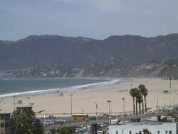 School Buses at Beach -Time Lapse- Stock Footage