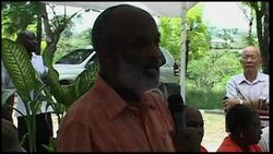 Latest on cholera outbreak; Preval visit, health coord sot News Clip