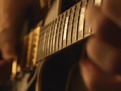 Man playing an electric guitar Stock Footage
