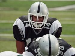 SLO MO, CU, PAN, American football players in action, Staten Island, New York, USA Stock Footage