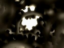 Animated Gears in Black Zoom Stock Footage