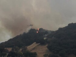Early Southern California Wildfires Threaten Area Stock Footage