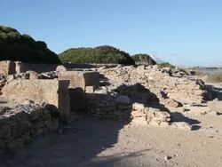 Mozia (Motya), the north walls Stock Footage