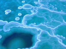 Aerial salt crystals in the Dead sea, Judea Desert, Israel Stock Footage