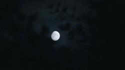 Full Moon and Clouds Stock Footage