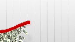 Income cash growing chart Stock Footage