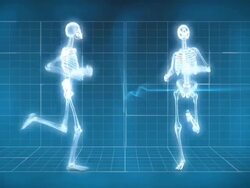 X-Ray Skeleton Running Stock Footage