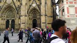 View from St. Vitus Cathedral Stock Footage