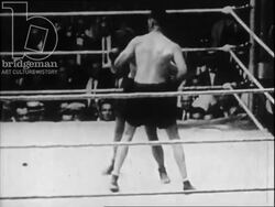 Gene Tunney vs Georges Carpentier boxing match, July 24, 1924 Stock Footage
