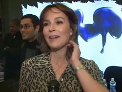 INTERVIEW: Jennifer Grey on being able to exhale now that dancing with the stars is over, how her body is recovering. Stock Footage