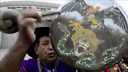 CLEAN : Peruvian shamans predict a World Cup final Brazil vs Argentina News Clip
