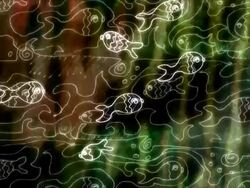 Fishes texture drawing Stock Footage