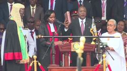 AP video of Kenyatta's inauguration as Kenyan president News Clip