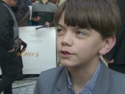 INTERVIEW - Milo Parker on working with Sir Ian McKellen, the advice he was given on set, not being a fan of Sherlock Holmes at Mr Holmes UK film premiere Stock Footage