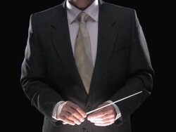 Business man conducts his team Stock Footage