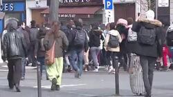 CLEAN : Students protest against labour reforms in Paris News Clip
