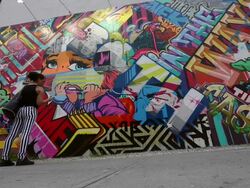 New York City Mural Pays Homage To Fallen Street Artists Stock Footage