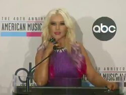 SPEECH: Christina Aguilera announces the nominees Stock Footage