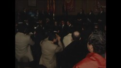 UNUSED 26 05 82 MEXICAN WRITER PAZ RECEIVES CERVANTES AWARD FROM KING News Clip