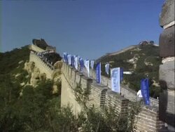 WA along Great Wall of China, Badaling, China Stock Footage