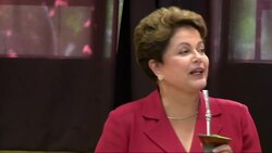 President Rousseff votes, seeking re-election after an unpredictable campaign News Clip