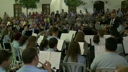 Band Concert in SalobreÃ±a Stock Footage