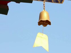LS CU Bells on Pagoda in temple/xian,shaanxi,china Stock Footage