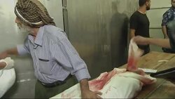Israeli airstrikes kill one Islamic Jihad leader and his sons Friday morning as fierce ground combat continues. Meanwhile, burial rituals of Islamic culture continue in small hospital morgues in Gaza. (July 25) News Clip