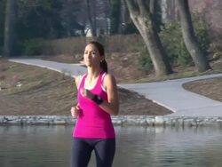 Liliana's Run Past 1 - Panning Stock Footage