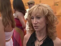 INTERVIEW: Kathy Griffin talks about supporting a good cause at the The Fourth Annual Veuve Clicquot Polo Classic at New York NY.  Stock Footage